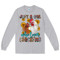Moon Dust just a girl who loves chickens Long Sleeve Tee - Zillion Design Studio