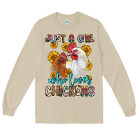 Mushroom just a girl who loves chickens Long Sleeve Tee - Zillion Design Studio
