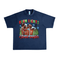 Navy barn lights and silent nights Urban Heavy Tee - MaliasSmallBusiness