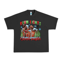 Pigment Black barn lights and silent nights Urban Heavy Tee - MaliasSmallBusiness