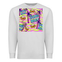 Dove Grey hello summer and beer seamless pattern Premium Sweatshirt - BundleAndBundleShop