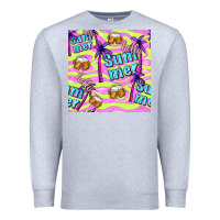 Heather Grey hello summer and beer seamless pattern Premium Sweatshirt - BundleAndBundleShop