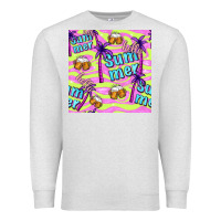 Oatmeal Heather hello summer and beer seamless pattern Premium Sweatshirt - BundleAndBundleShop