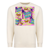 Sandshell hello summer and beer seamless pattern Premium Sweatshirt - BundleAndBundleShop