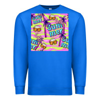 True Royal hello summer and beer seamless pattern Premium Sweatshirt - BundleAndBundleShop