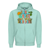 Seafoam boat waves sun rays lake days Zipper Hoodie - Zillion Design Studio