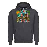 Smoke boat waves sun rays lake days Zipper Hoodie - Zillion Design Studio