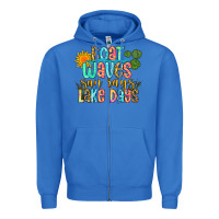 True Royal boat waves sun rays lake days Zipper Hoodie - Zillion Design Studio