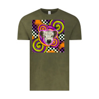 Vintage Olive halloween  calf scottish Vintage Tee - BarkalooDesign