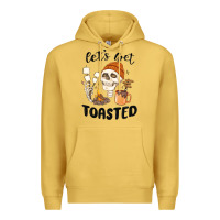 Antique Gold let's get toasted camping Premium Hoodie - MaliasSmallBusiness
