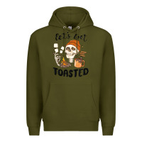 Army Green let's get toasted camping Premium Hoodie - MaliasSmallBusiness