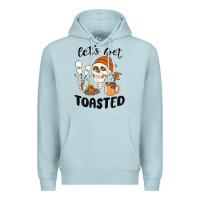 Blue Mist let's get toasted camping Premium Hoodie - MaliasSmallBusiness
