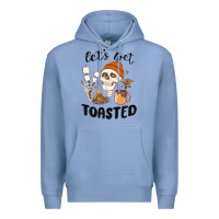 Colony Blue let's get toasted camping Premium Hoodie - MaliasSmallBusiness