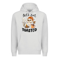 Dove Grey let's get toasted camping Premium Hoodie - MaliasSmallBusiness