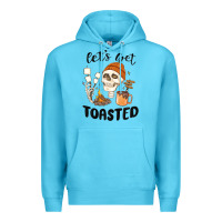 Ocean Blue let's get toasted camping Premium Hoodie - MaliasSmallBusiness