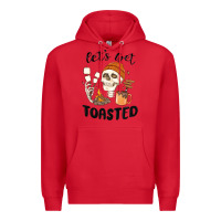 Red let's get toasted camping Premium Hoodie - MaliasSmallBusiness