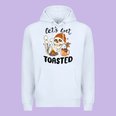 Let's Get Toasted Camping Premium Hoodie Designed By Maliassmallbusiness