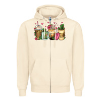 Sandshell cactus coffee cups Zipper Hoodie - Zillion Design Studio