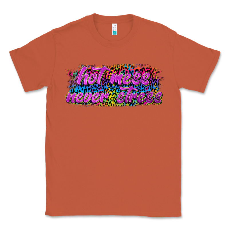 Hot Mess Never Stress Classic Tee by texasbilliewilder | Teevron
