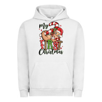 Pigment Lunar Rock my first christmas cute christmas sloth Urban Hoodie - MaliasSmallBusiness