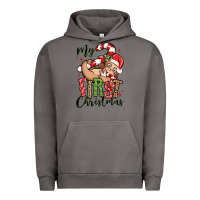 Pigment Tornado my first christmas cute christmas sloth Urban Hoodie - MaliasSmallBusiness