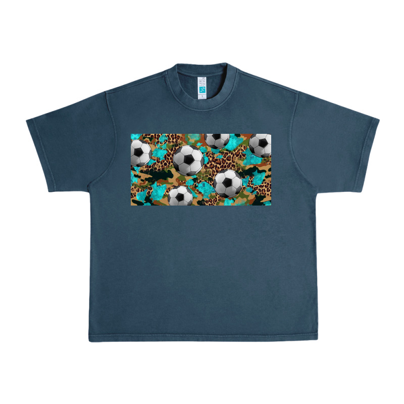 Western Leopard Camouflage Turquoise Soccer Licence Plate Template Urban Heavy Tee by Artiststas | Teevron