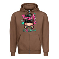 Chestnut cat mom messy bun Zipper Hoodie - Zillion Design Studio