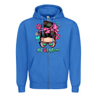 True Royal cat mom messy bun Zipper Hoodie - Zillion Design Studio