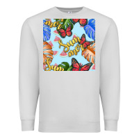 Dove Grey summer and leaf seamless pattern Premium Sweatshirt - BundleAndBundleShop
