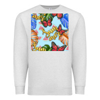 Oatmeal Heather summer and leaf seamless pattern Premium Sweatshirt - BundleAndBundleShop