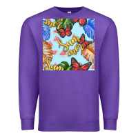 Purple summer and leaf seamless pattern Premium Sweatshirt - BundleAndBundleShop