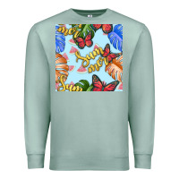 Seafoam summer and leaf seamless pattern Premium Sweatshirt - BundleAndBundleShop