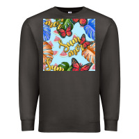 Smoke summer and leaf seamless pattern Premium Sweatshirt - BundleAndBundleShop