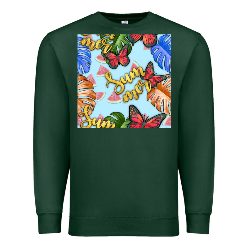 Summer And Leaf Seamless Pattern Premium Sweatshirt by BundleAndBundleShop | Teevron