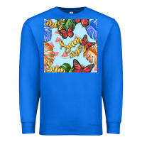 True Royal summer and leaf seamless pattern Premium Sweatshirt - BundleAndBundleShop