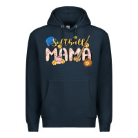 Navy softball MAMA Premium Hoodie - MaliasSmallBusiness