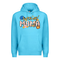 Ocean Blue softball MAMA Premium Hoodie - MaliasSmallBusiness