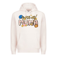Pale Pink softball MAMA Premium Hoodie - MaliasSmallBusiness