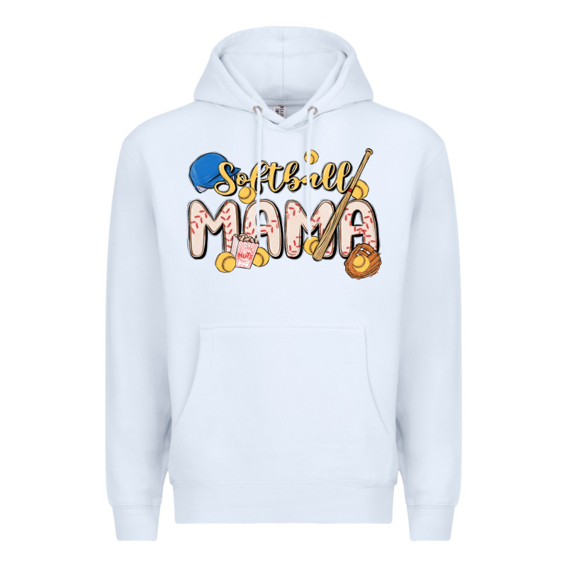 Softball Mama Premium Hoodie by MaliasSmallBusiness | Teevron