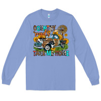 Colony Blue country roads take me home Long Sleeve Tee - Zillion Design Studio