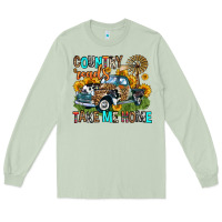 Matcha country roads take me home Long Sleeve Tee - Zillion Design Studio