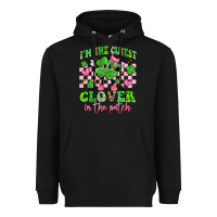 Black i'm the cutest clover in the patch Heavyweight Hoodie - Artiststas