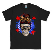 Black American mom skull Classic Tee - Zillion Design Studio