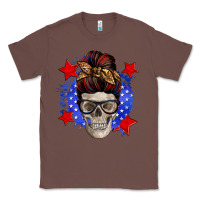 Chestnut American mom skull Classic Tee - Zillion Design Studio