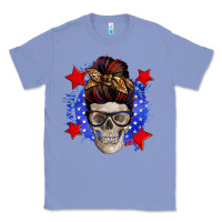Colony Blue American mom skull Classic Tee - Zillion Design Studio