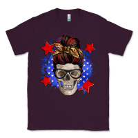 Plum American mom skull Classic Tee - Zillion Design Studio