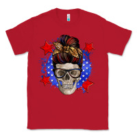 Red American mom skull Classic Tee - Zillion Design Studio