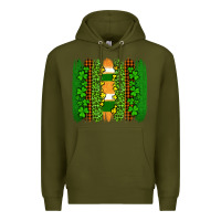 Army Green st patricks  brushstrokes Premium Hoodie - AdoDesignShop