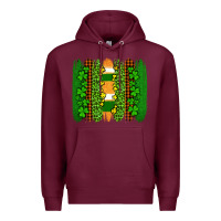 Burgundy st patricks  brushstrokes Premium Hoodie - AdoDesignShop