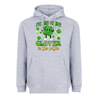 Heather Grey i'm the cutest clover in the patch artiststas Heavyweight Hoodie - Artiststas